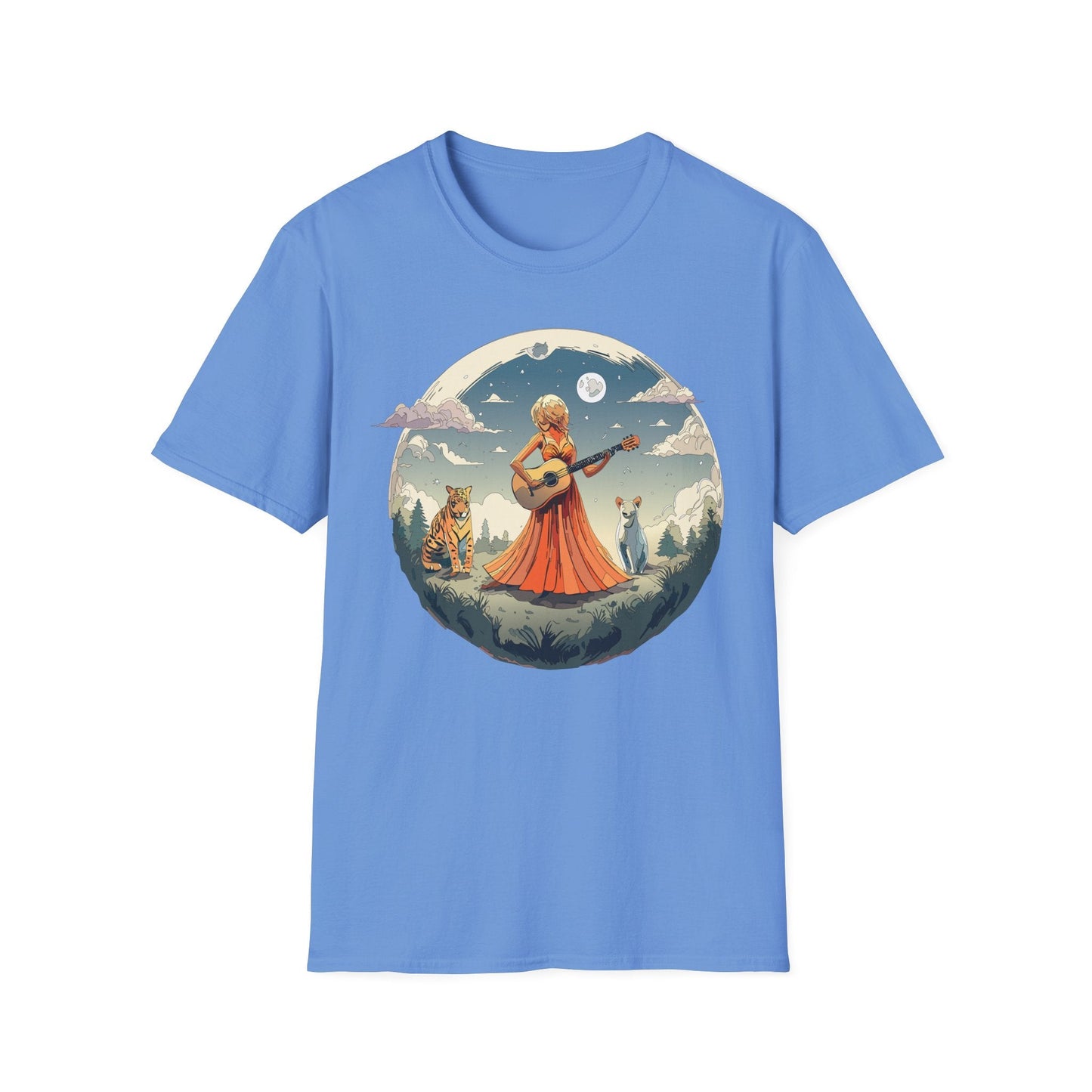 Womens Graphic T Shirt Art Design Tee Ladies Unisex Softstyle Cotton Tee Gildan 64000 Comfort