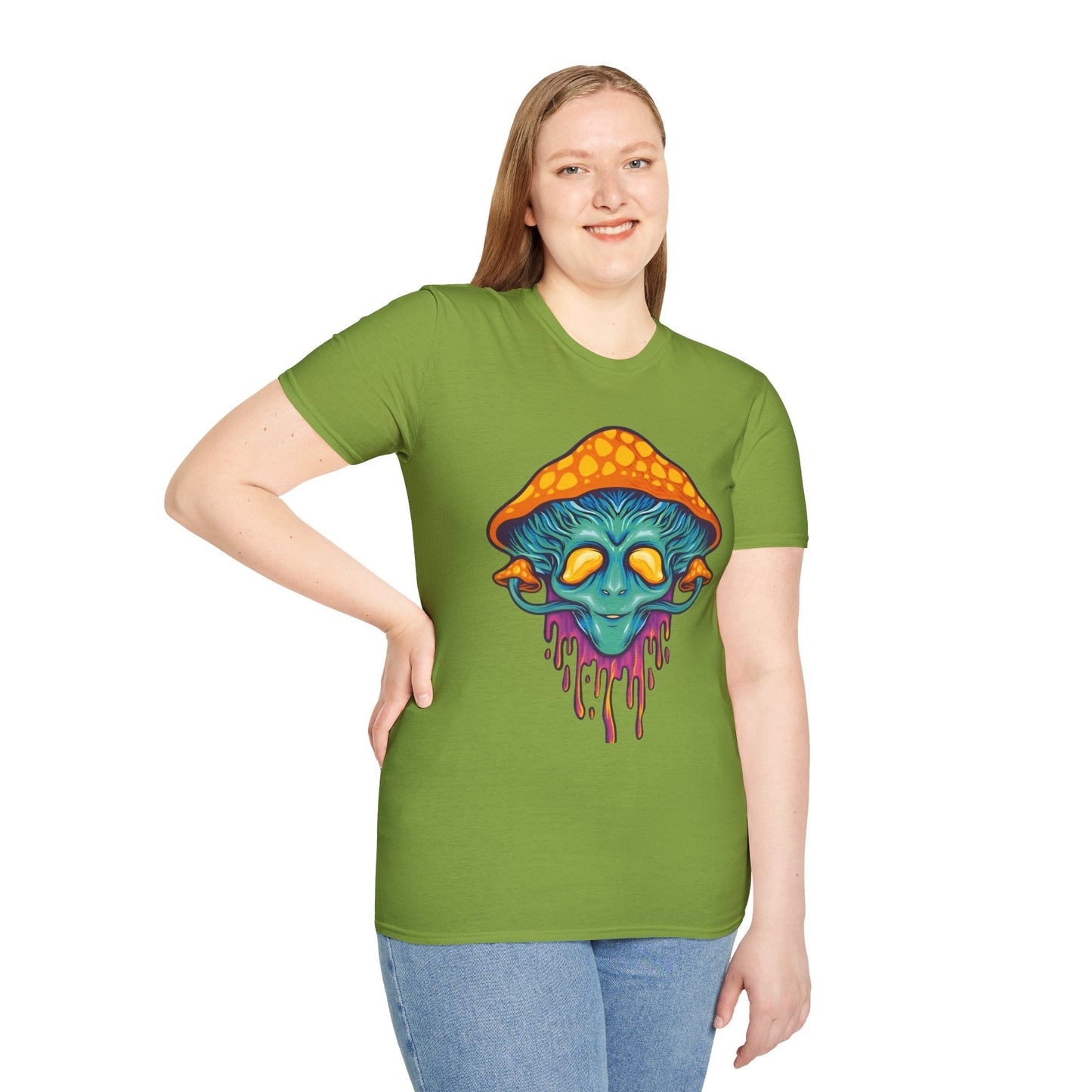 Mashroom T Shirt Unisex Funny Mushroom Design Tee 100 Percent Cotton Softstyle Collection