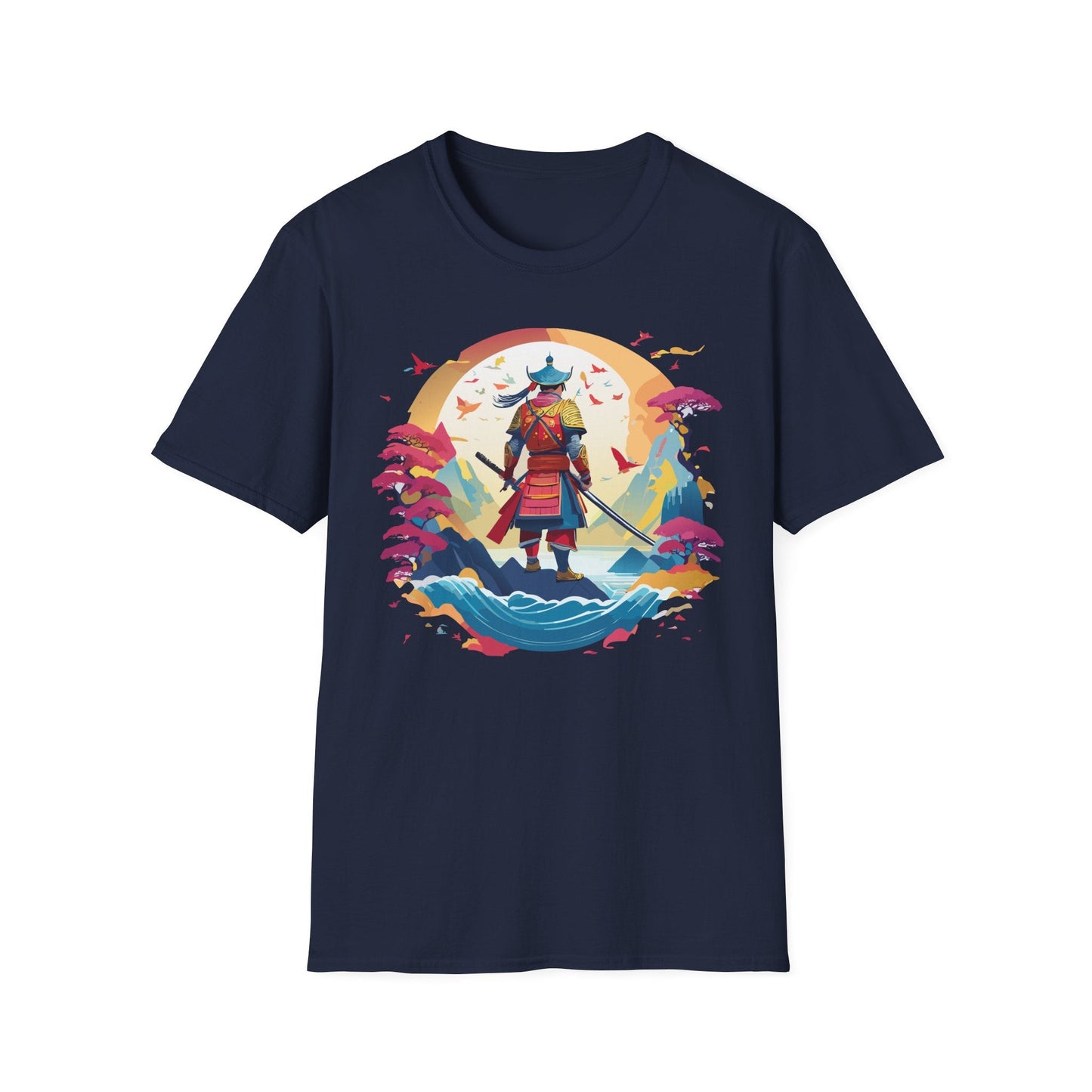 Samurai Shirt Unisex Tee Made With 100 Percent Ring Spun Cotton Soft Durable Comfort Gildan 64000
