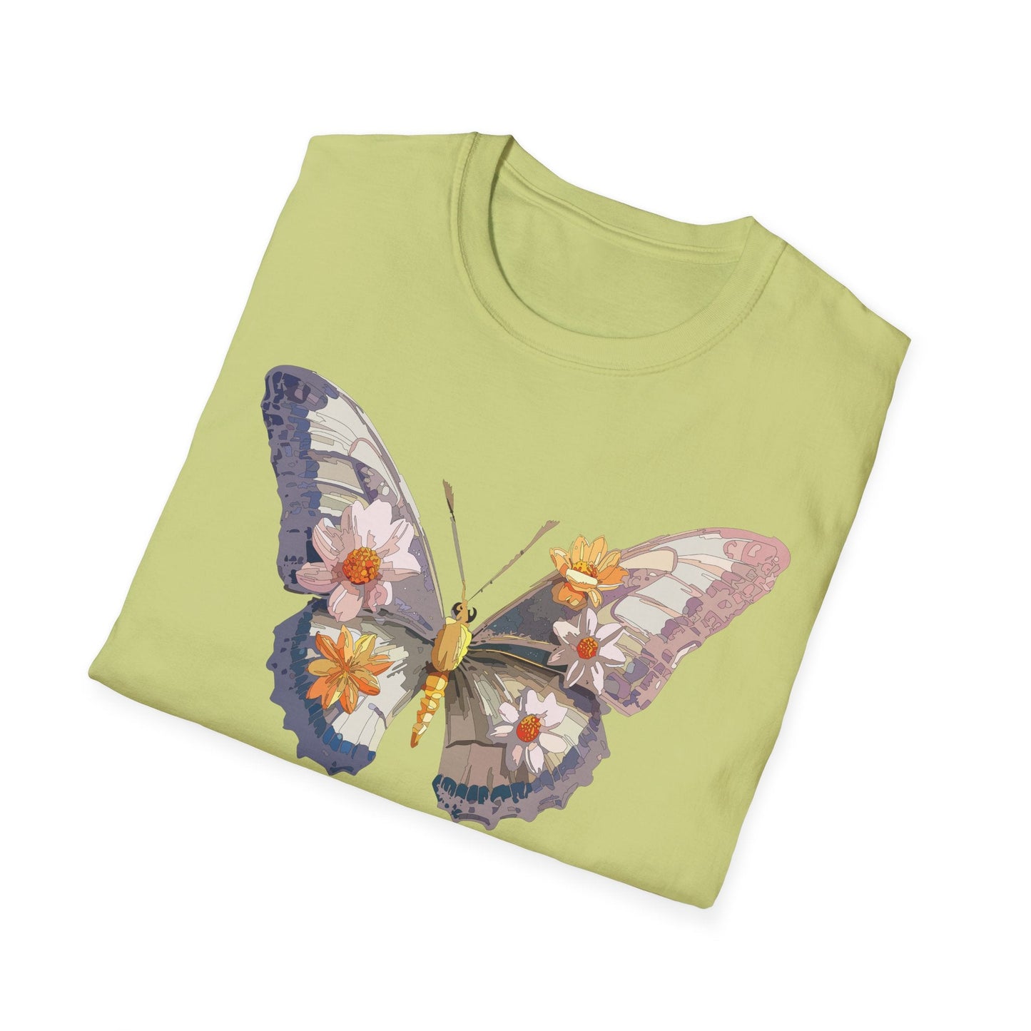Butterfly Shirt Unisex Short Sleeve Tee Monarch Butterfly Design Gildan Softstyle 64000