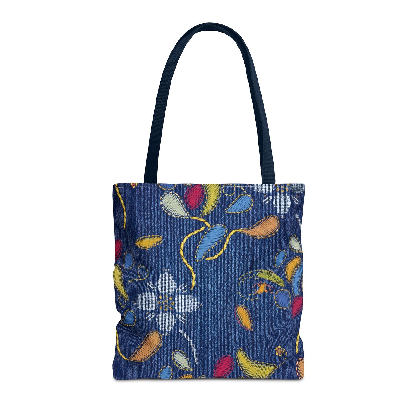 Denim Fabric Imitation Print Unisex Canvas Bag Poly Spun 3 Sizes Tote Bag 155