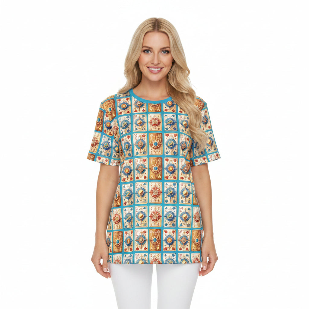 Unisex Poly T-Shirt with Abstract Graphic Design Print