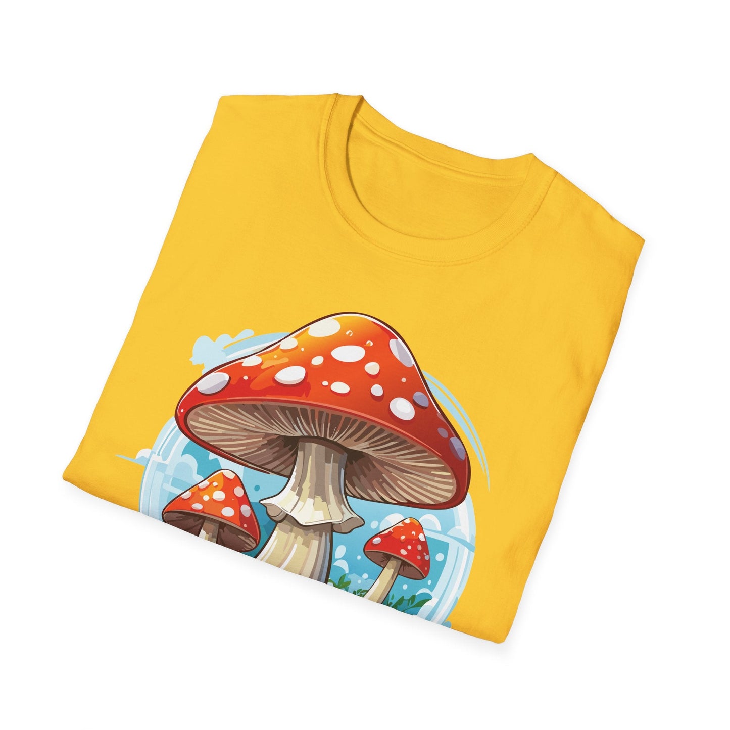 Mashroom Tee Shirt Unisex Funny Mashroom Design 100 Percent Cotton Softstyle Tee