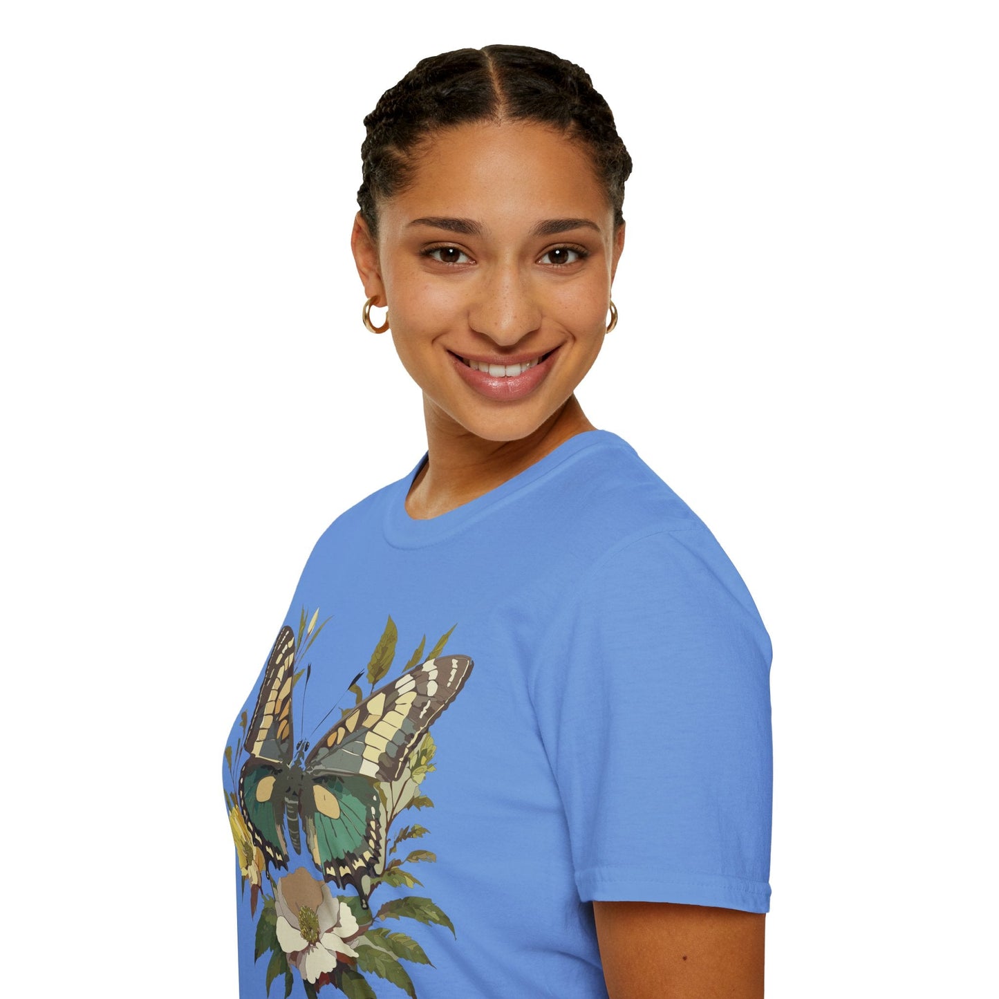 Butterfly Shirt Unisex Monarch Butterfly Tee Gildan Softstyle 64000 100 Percent Ring Spun Cotton