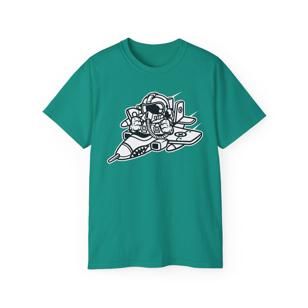 Astronaut Cartoon Graphic Tee Unisex 100 Cotton Gildan T-Shirt 8