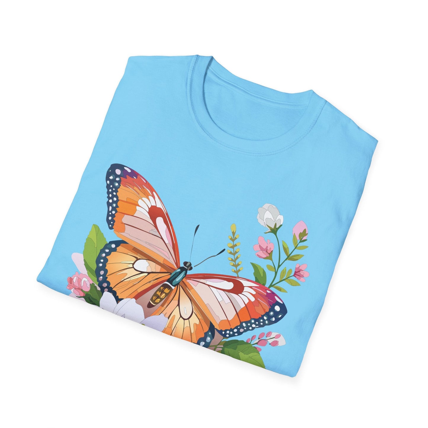 Butterfly Shirt Unisex T Shirt Gildan 64000 Softstyle 100 Percent Ring Spun Cotton