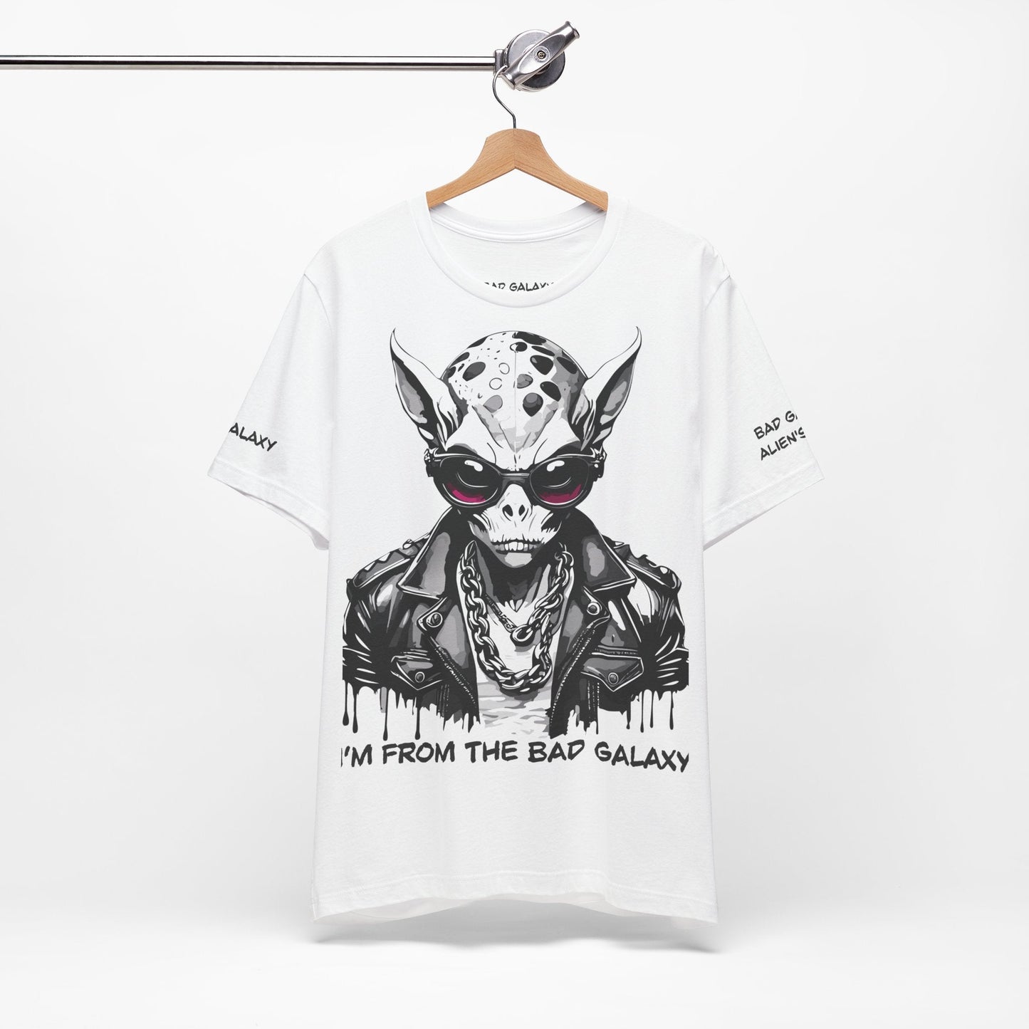 Alien Tee Shirt From Bad Galaxy 100 Cotton Made To Order With Eco Friendly Inks USA