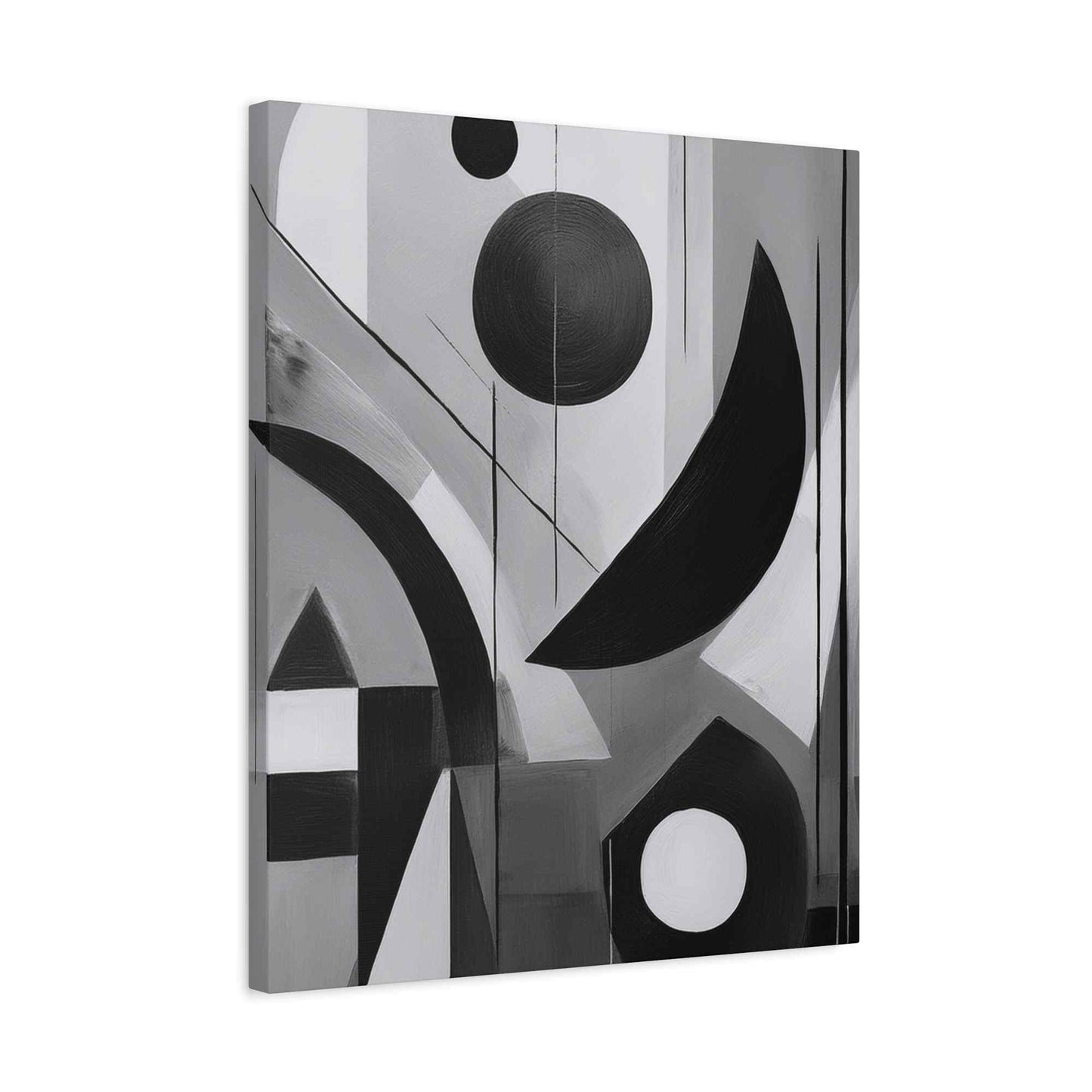 Black Abstract Painting Print Canvas 20x24,20x30,24x30, 24x32,24x36,30x40, 32x48,36x48,40x60 Pine-Wood Inner Frame ABS-17