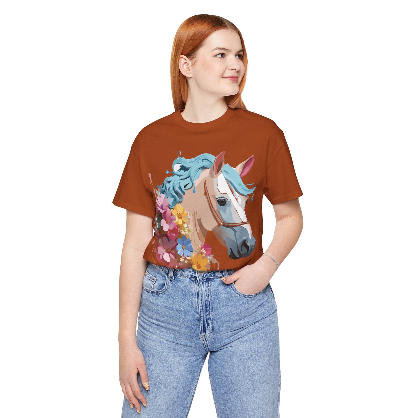 Unisex Horse Graphic Tee From Adelpha Vintage Inspired Art Shirt Short Sleeve Jersey