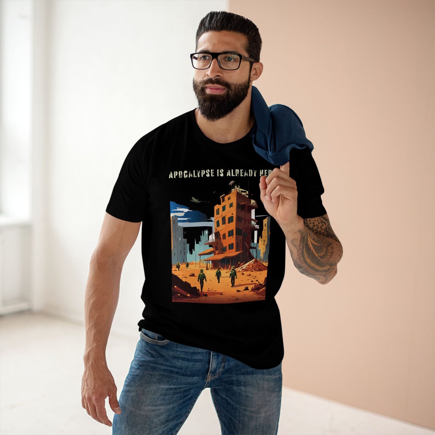 Cataclysm Doomsday Shirt Unisex Premium Cotton Tee With Original Art By Retro2Nova