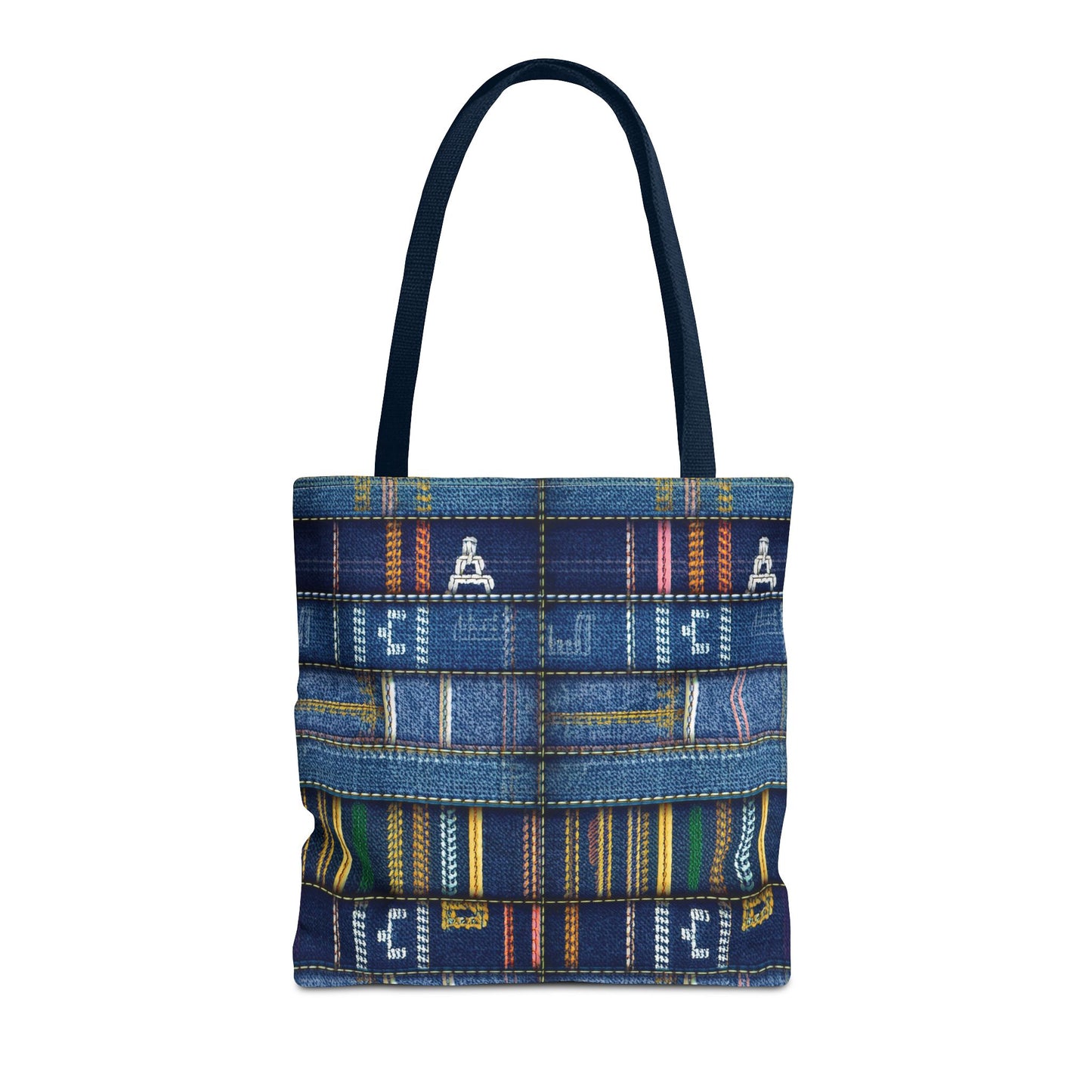 Denim Fabric Imitation Print Unisex Canvas Bag Poly Spun 3 Sizes Tote Bag 187