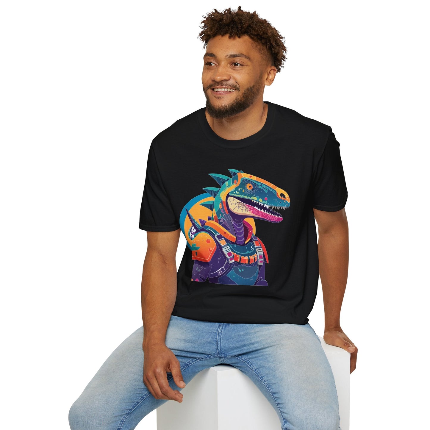 Unisex Alien Cosmos Shirt With Art Design Gildan Softstyle 64000 Short Sleeve Tee