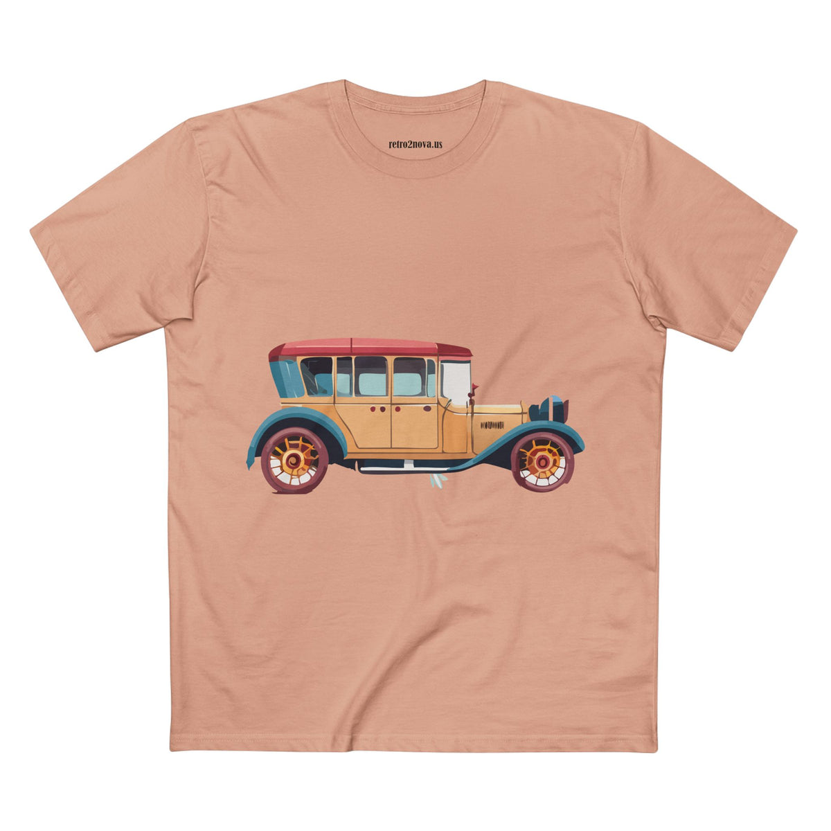 Retro Car Vintage Graphic Tee Staple Unisex 100 Cotton Tee Shirt - RC-5