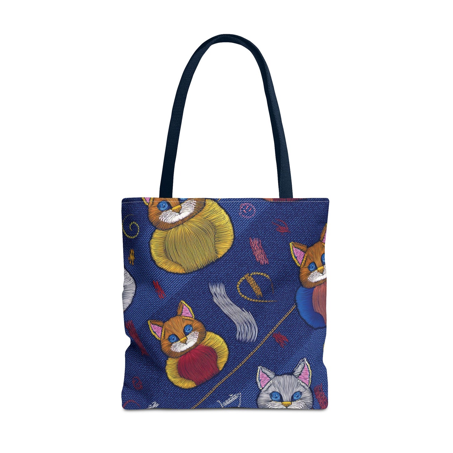 Denim Fabric Imitation Print Unisex Canvas Bag Poly Spun 3 Sizes Tote Bag 190-7