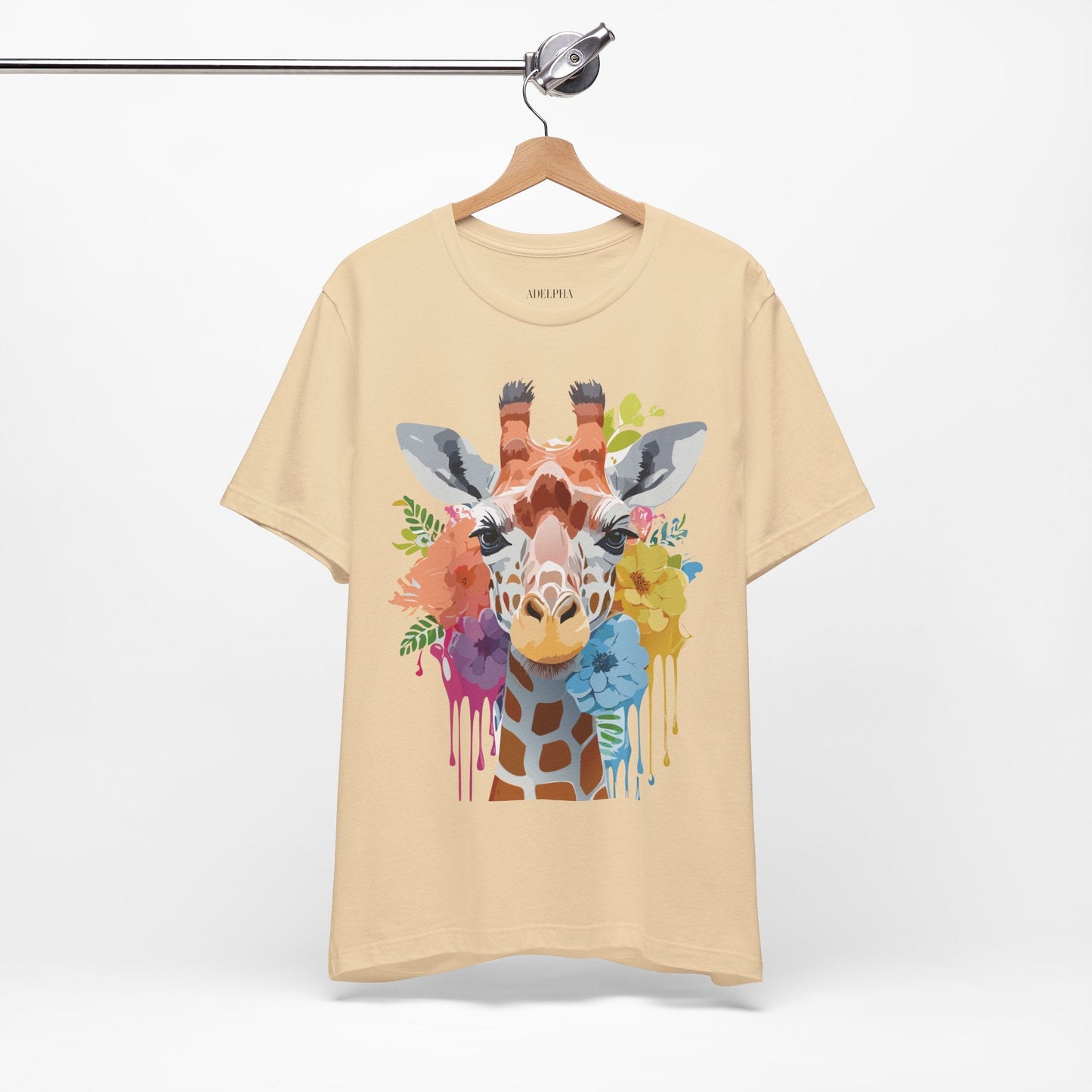 Giraffe Graphic Tee Unisex Jersey Short Sleeve Adelpha Vintage Inspired Artwork Design