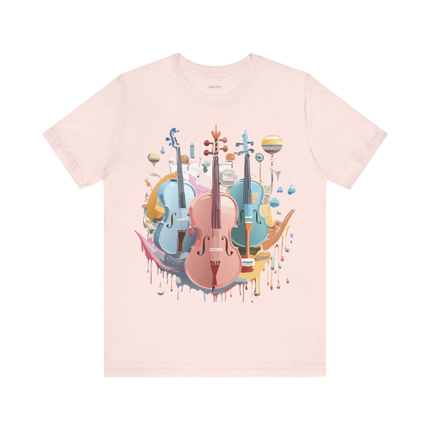 Music Graphic T Shirt Unisex Vintage Inspired Art Tee by Adelpha Premium Jersey Short Sleeve