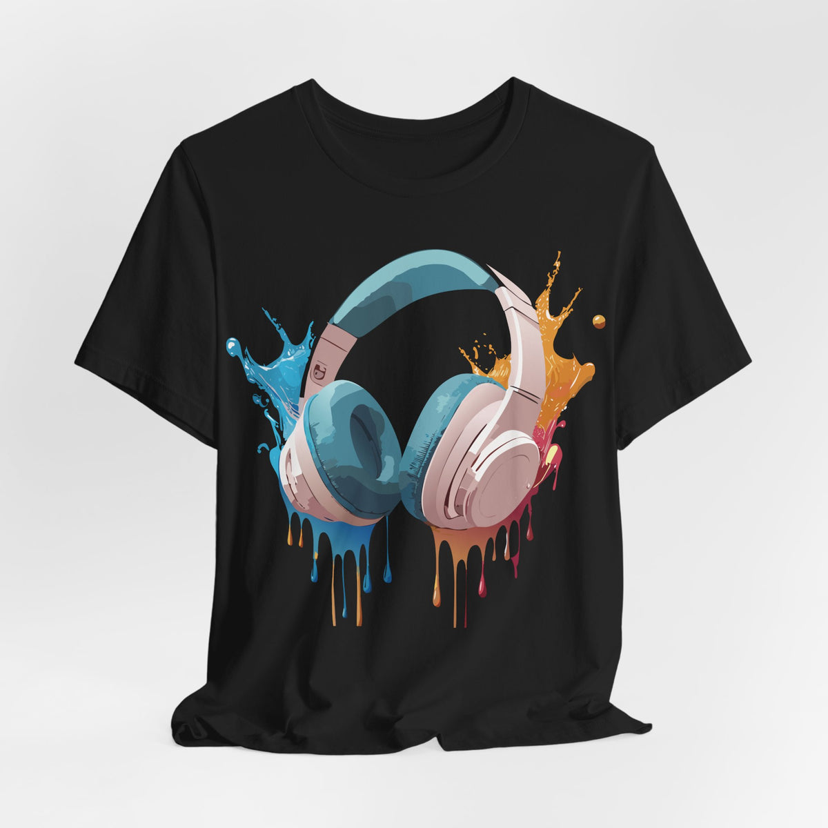 Music Graphic Unisex Cotton Bella+Canvas Tee with Art Design m90