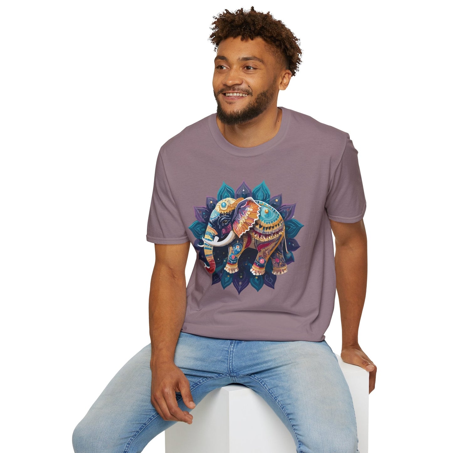 Elephant T Shirt Unisex Softstyle Cotton Tee Gildan 64000 Comfortable Everyday Wear