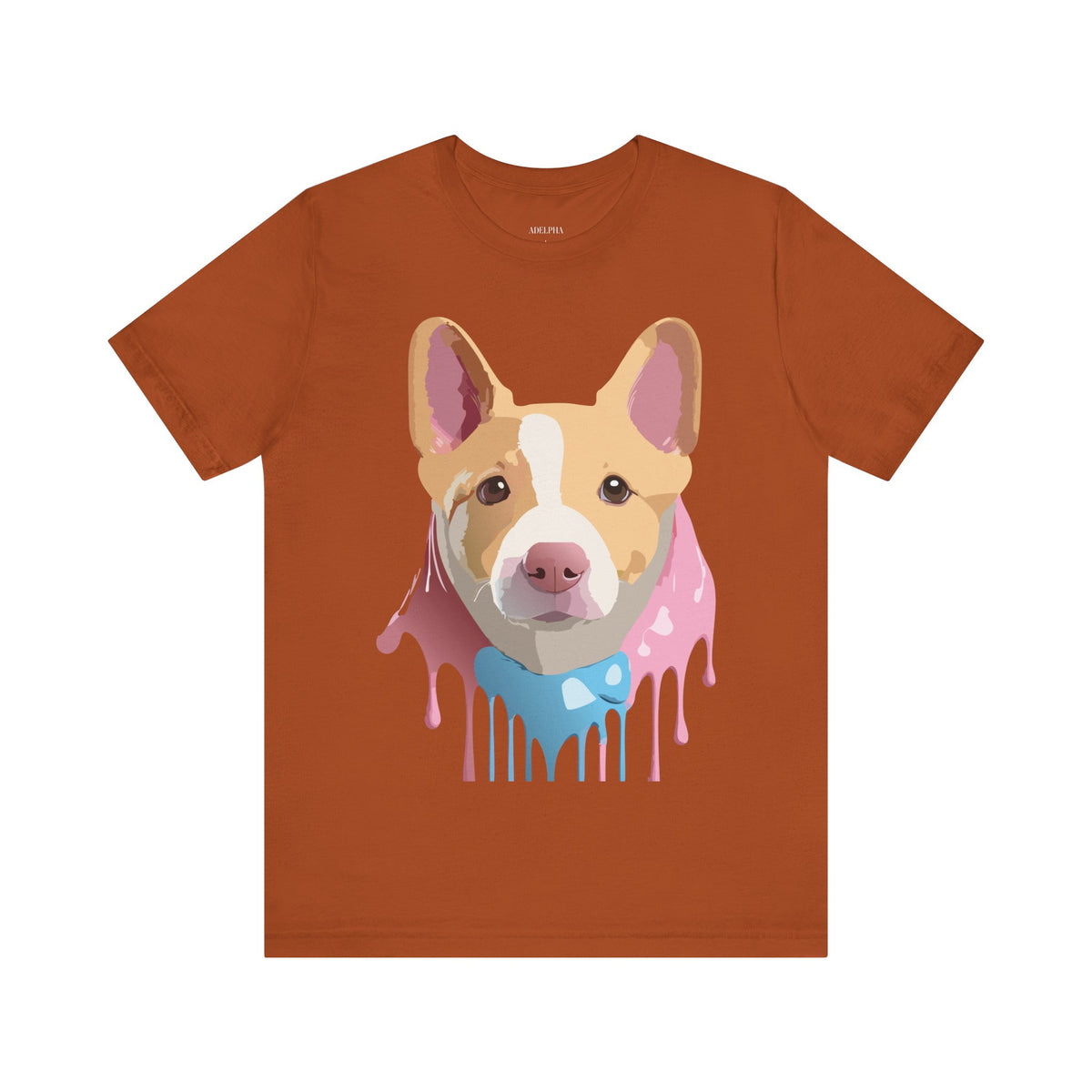 Dog Graphic Unisex Cotton Bella+Canvas Tee with Art Animal Design e119
