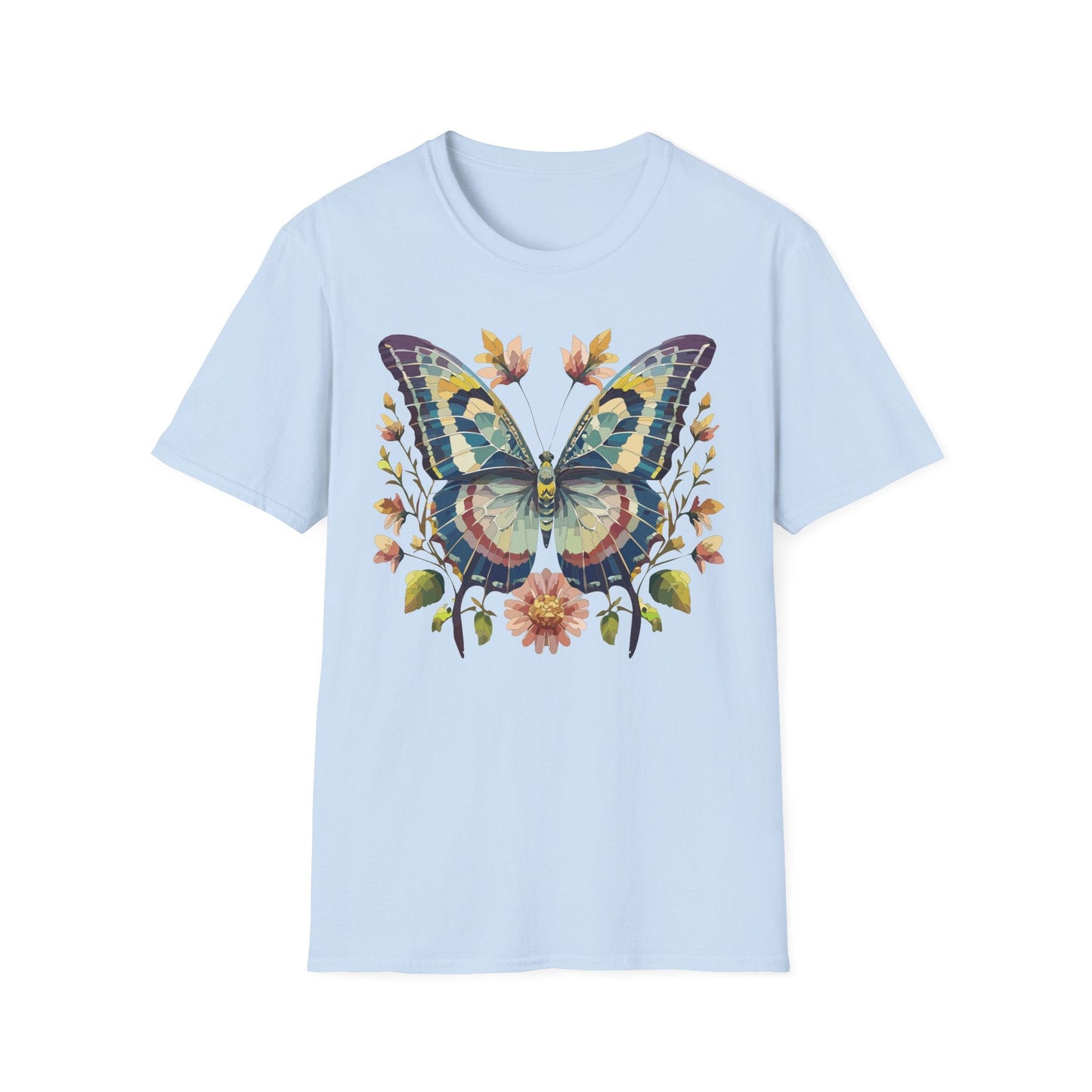Butterfly Shirt Unisex T Shirt With Monarch Design Gildan Softstyle 64000 Ring Spun Cotton Tee