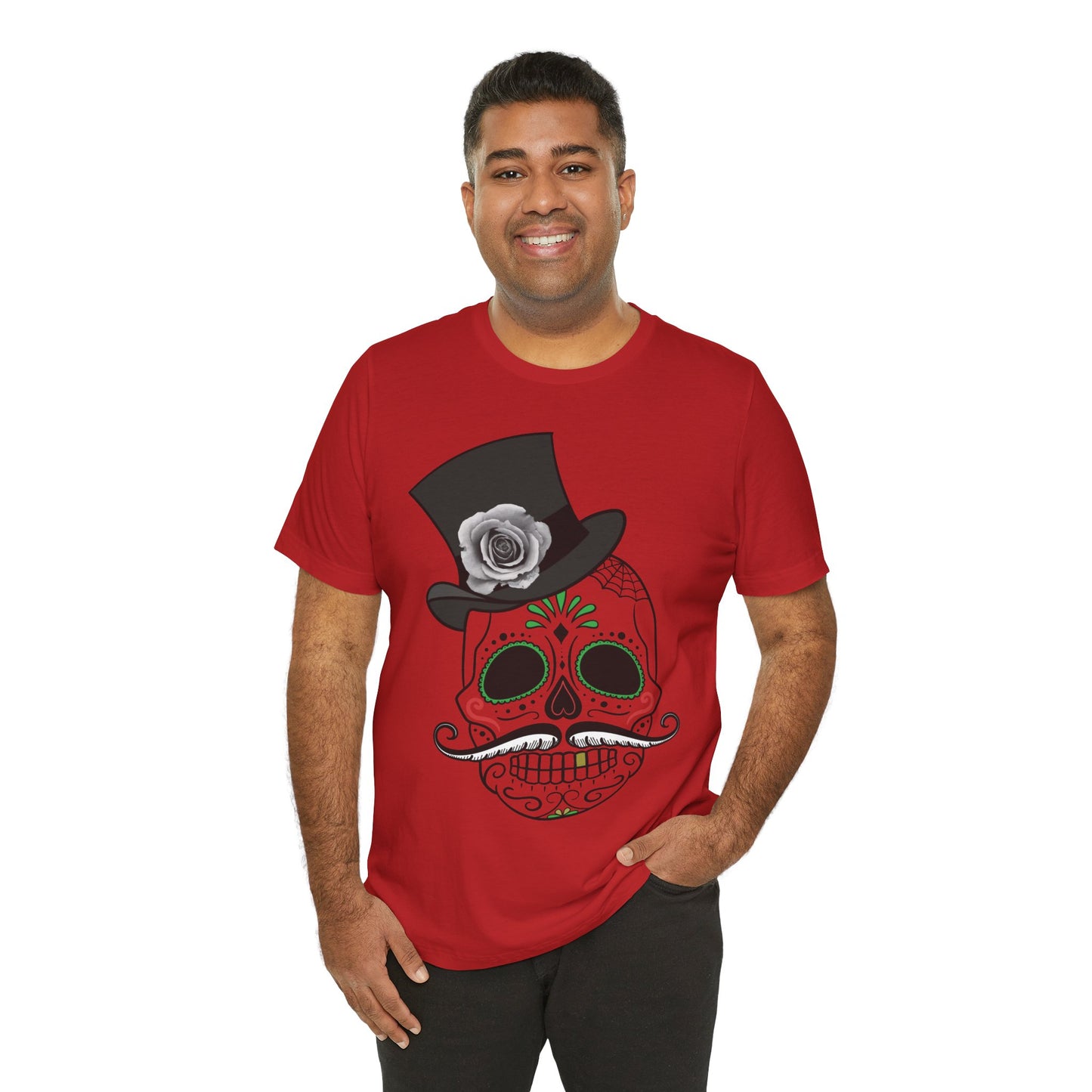 Unisex Cotton Tee Shirt with Skull