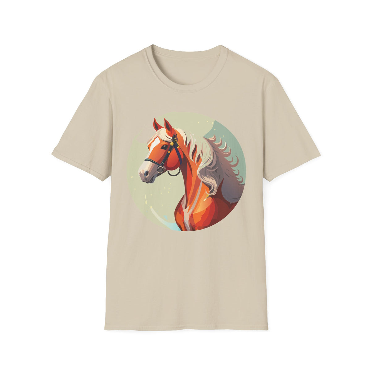 Majestic Chestnut Horse T-Shirt | Illustrated Horse Portrait