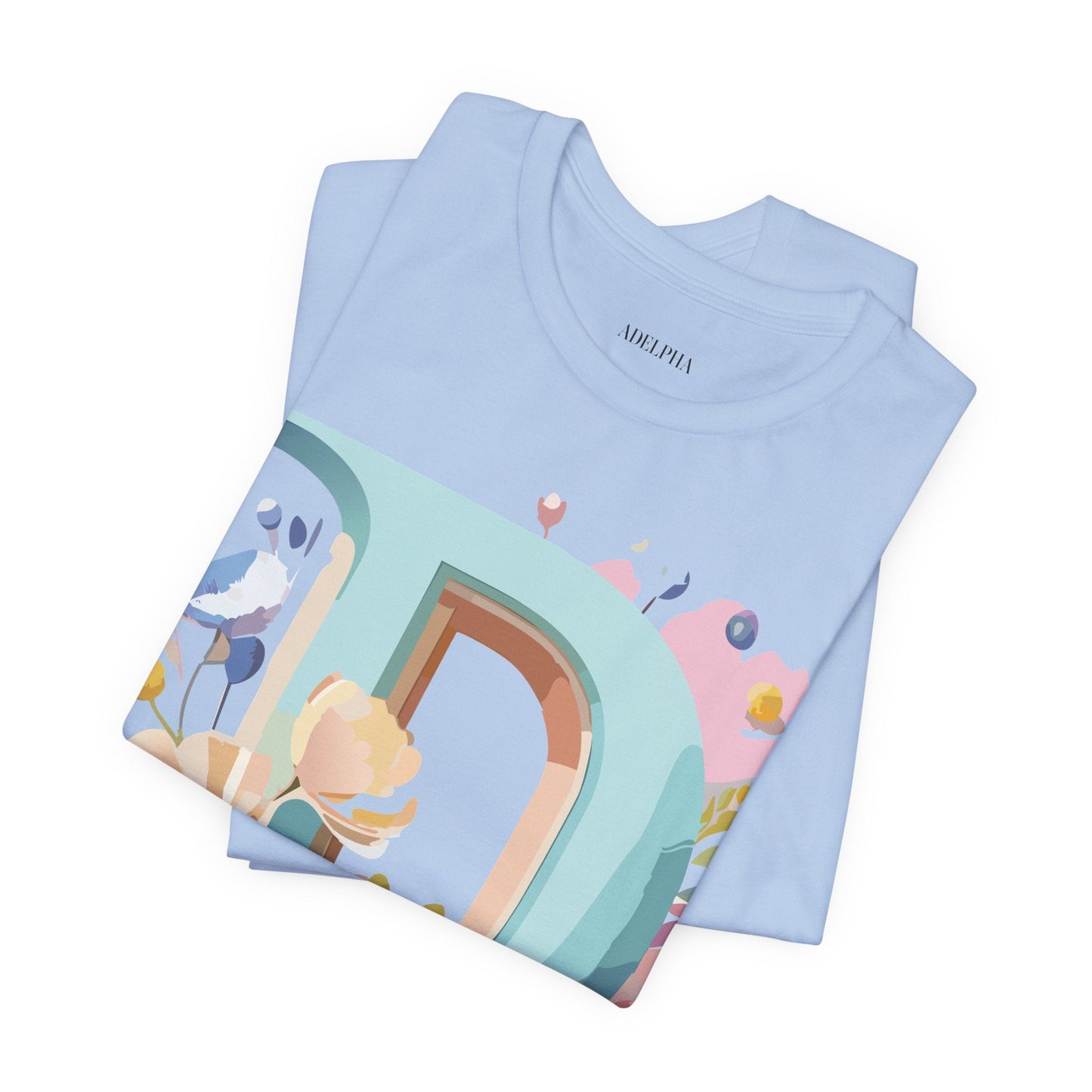 Letter D Shirt Graphic Tee Unisex Vintage Inspired Art Design Adelpha Premium Collection