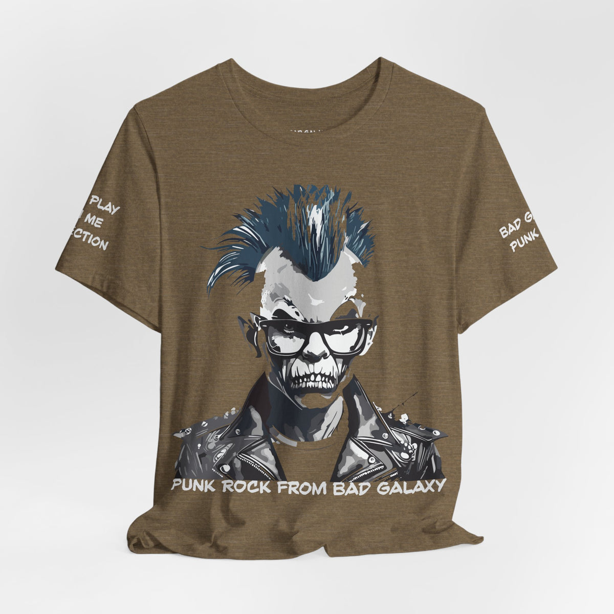 Punk Rock Graphic Unisex Cotton Bella+Canvas Tee with Art Design b38