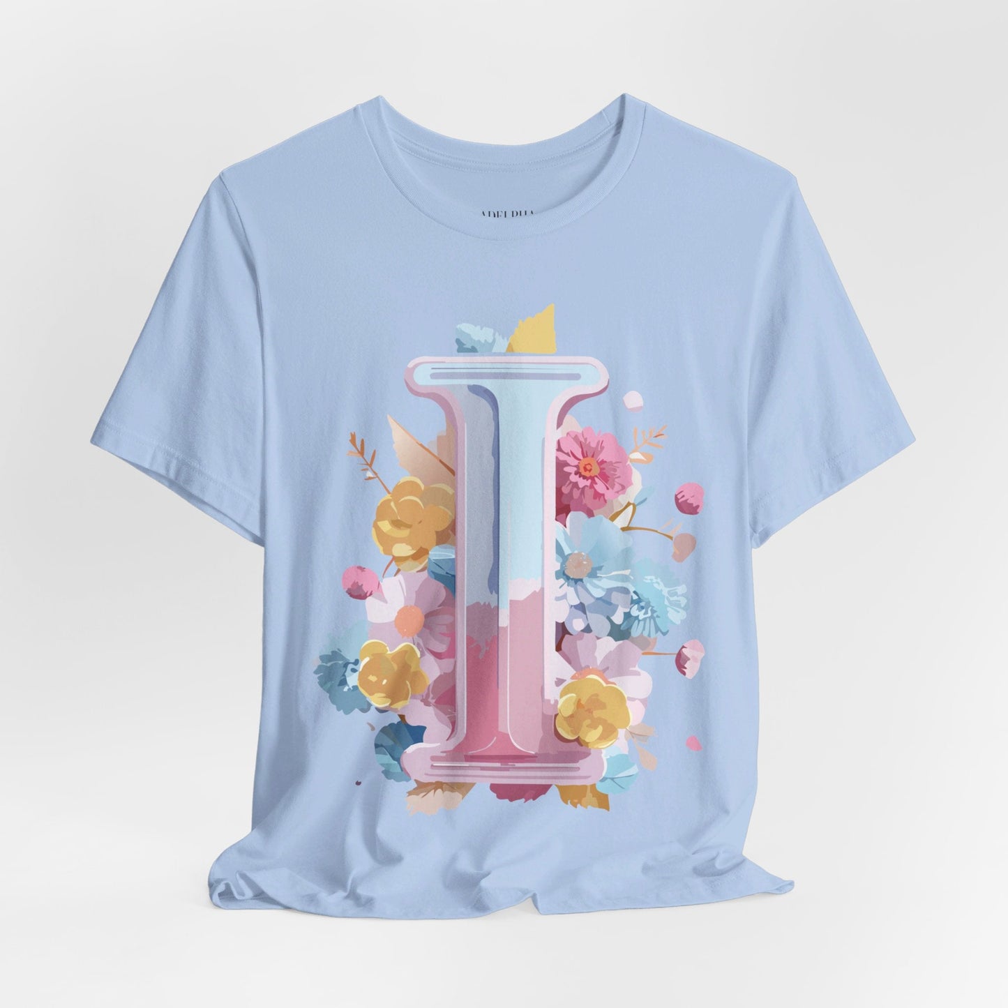 Letter I Shirt Graphic Tee Unisex Vintage Inspired Adelpha Artwork Premium Short Sleeve Tee