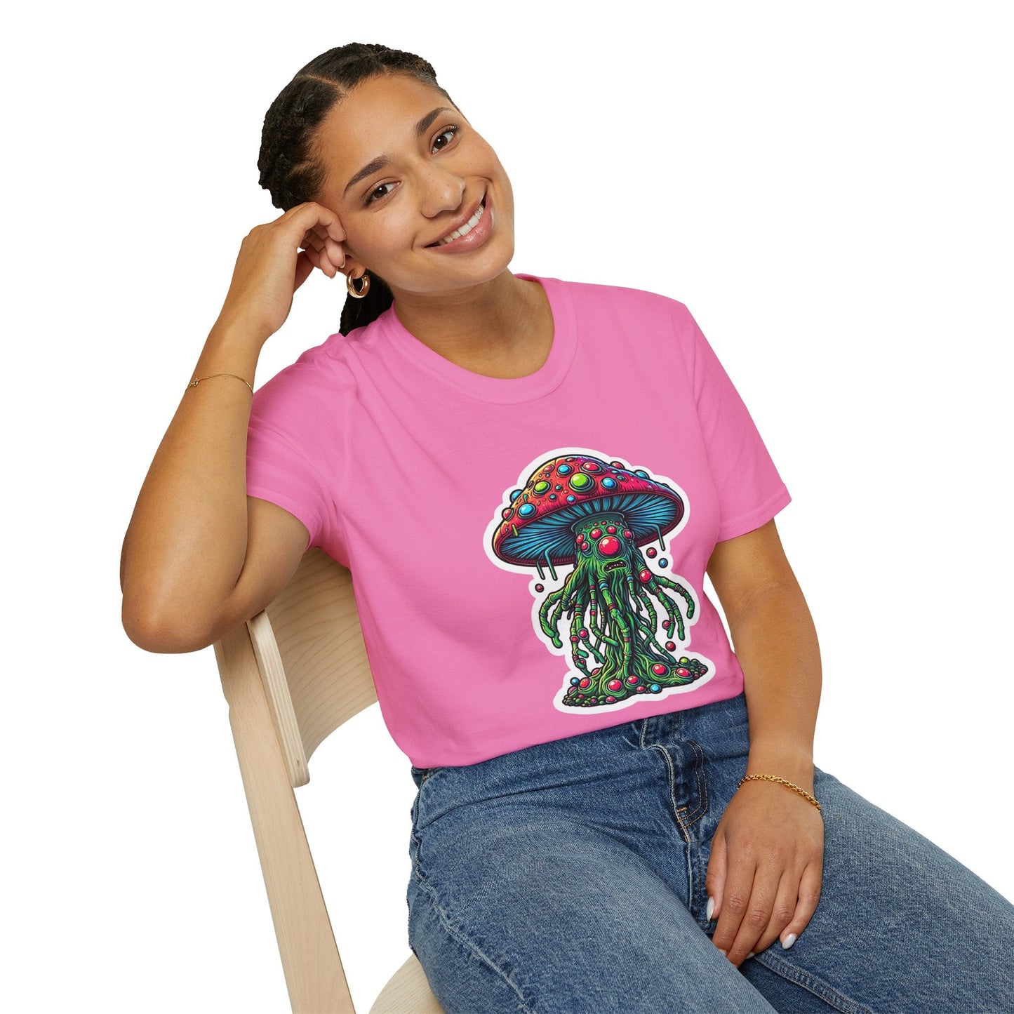 Mashroom Tee Shirt Unisex Funny Mashroom Shirt With Fungus Art Design Gildan Softstyle 64000