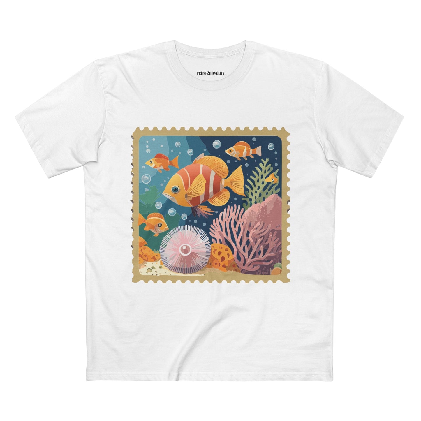 Stamp Shirt Postage Stamp Tee Unisex Premium Cotton Tee With Original Art Design Retro2Nova