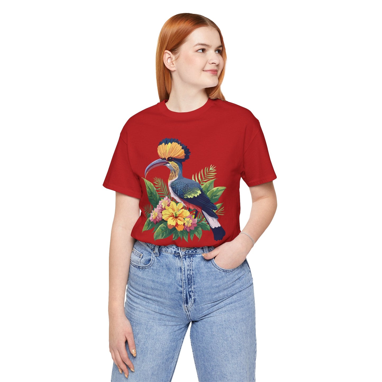 Unisex Animal Tee Shirt With Art Design Wild Animals Short Sleeve Jersey Tee For Everyday