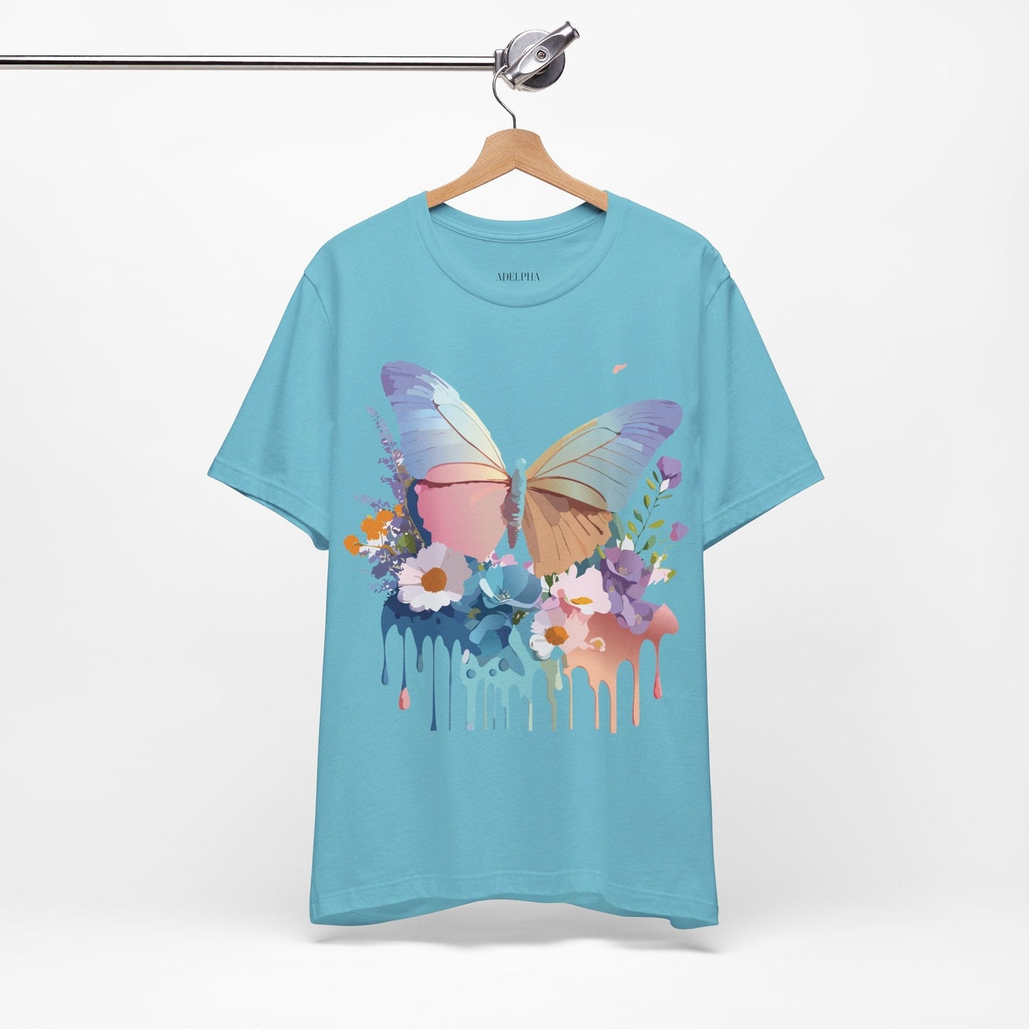 Butterfly Graphic Tee Unisex Vintage Inspired Art Design by Adelpha