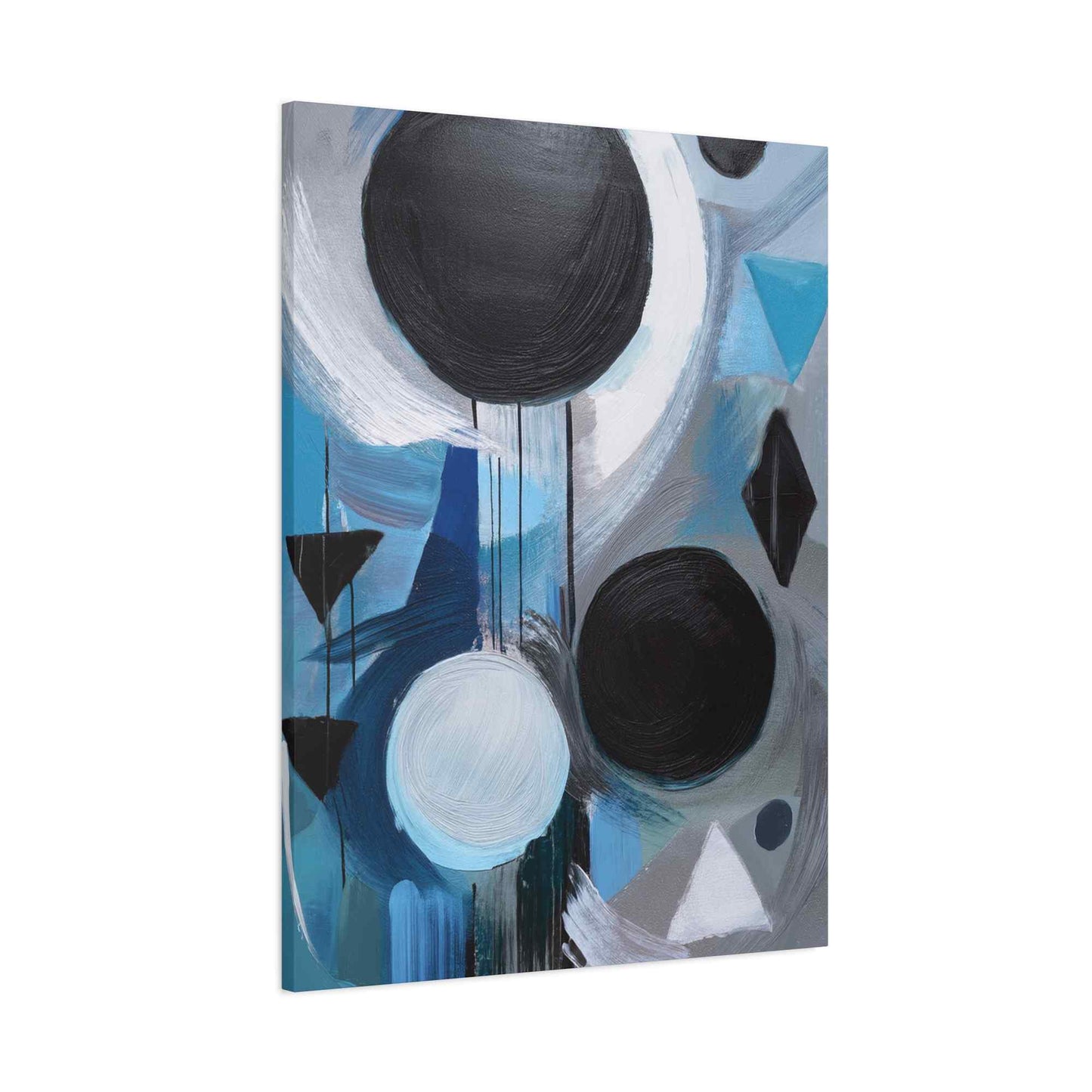 Blue Abstract Painting Print Canvas 20x24,20x30,24x30, 24x32,24x36,30x40, 32x48,36x48,40x60 Pine-Wood Inner Frame ABS-30