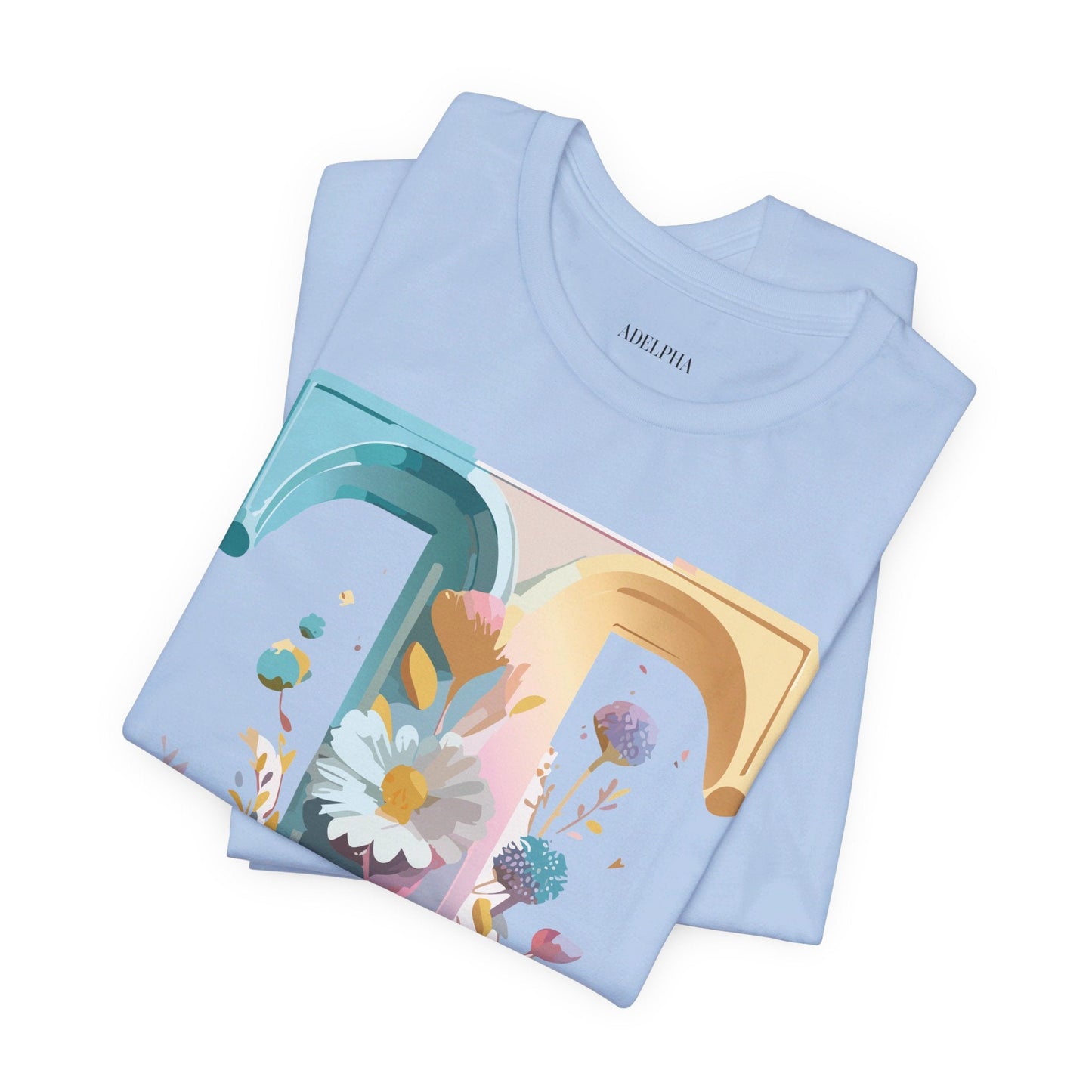 Unisex Letter T Shirt Graphic Tee With Vintage Adelpha Artwork Premium Comfort And Everyday Style