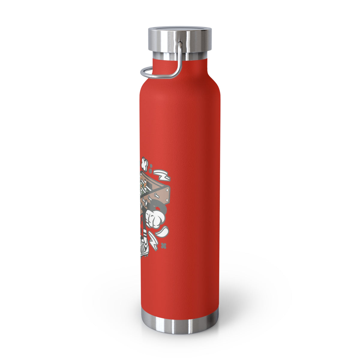 22oz Copper Insulated Water Bottle with Cartoon Design - CV25