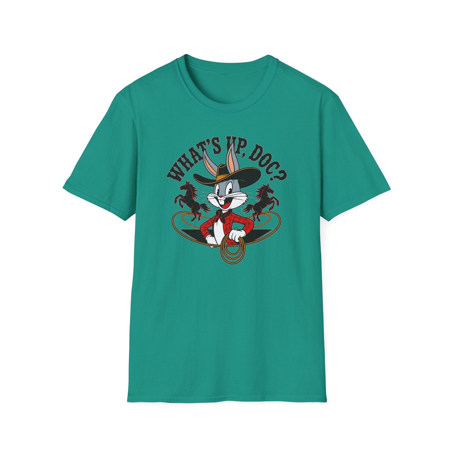 Bugs Bunny Shirt Unisex Cartoon T Shirt With Animation Design Softstyle Gildan 64000