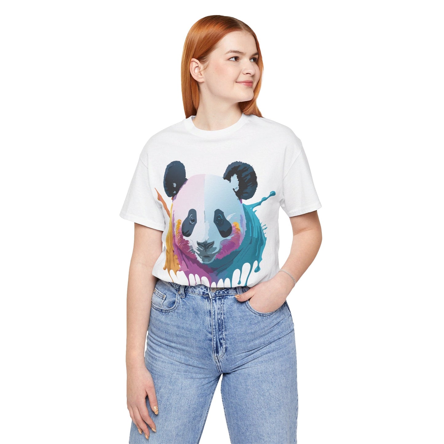 Panda Shirt Unisex Graphic Tee Vintage Inspired Artwork By Adelpha Jersey Short Sleeve