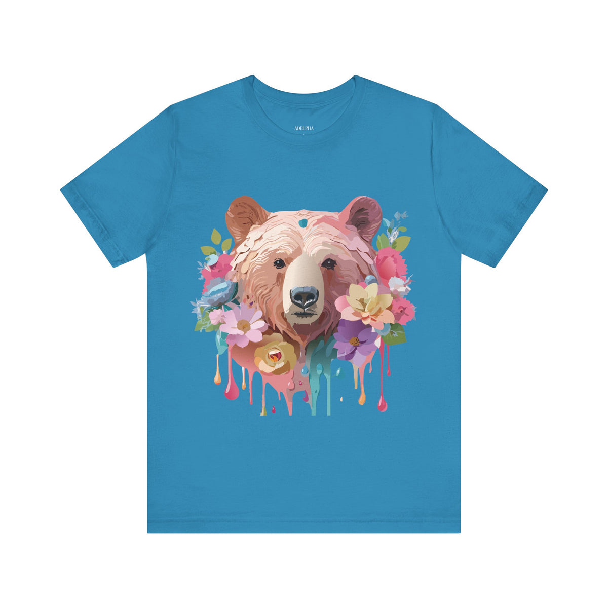 Bear Graphic Design Tee Bella+Canvas Unisex 100 Cotton Tee Shirt a113