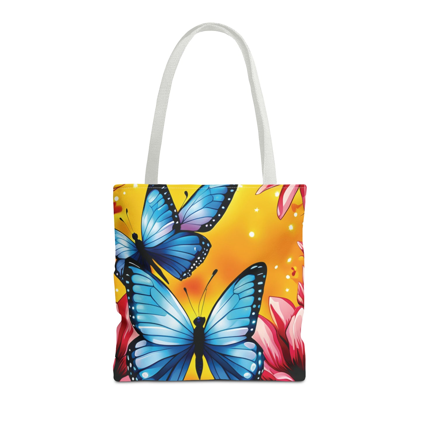 Bolsa de lona con estampado de mariposas 