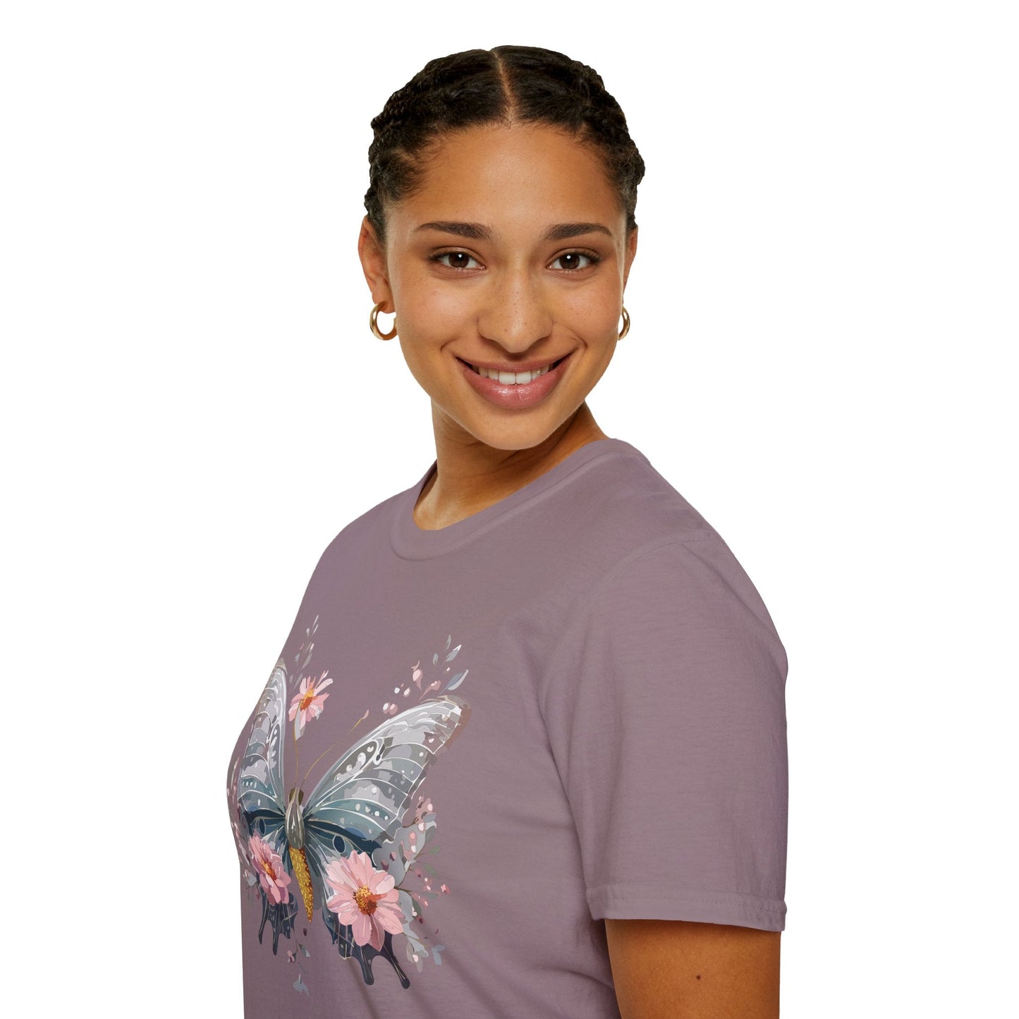 Butterfly Themed Unisex T Shirt Softstyle Monarch Gildan 64000 Ring Spun Cotton Tee