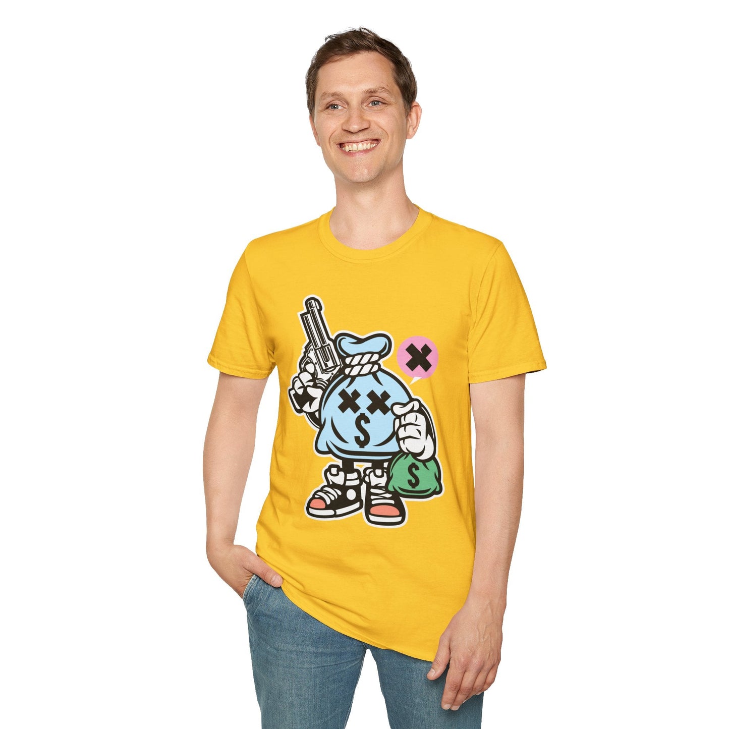 Cartoon T Shirt Animation T Shirt Funny Tee Unisex Gildan Softstyle 64000 100 Percent Cotton