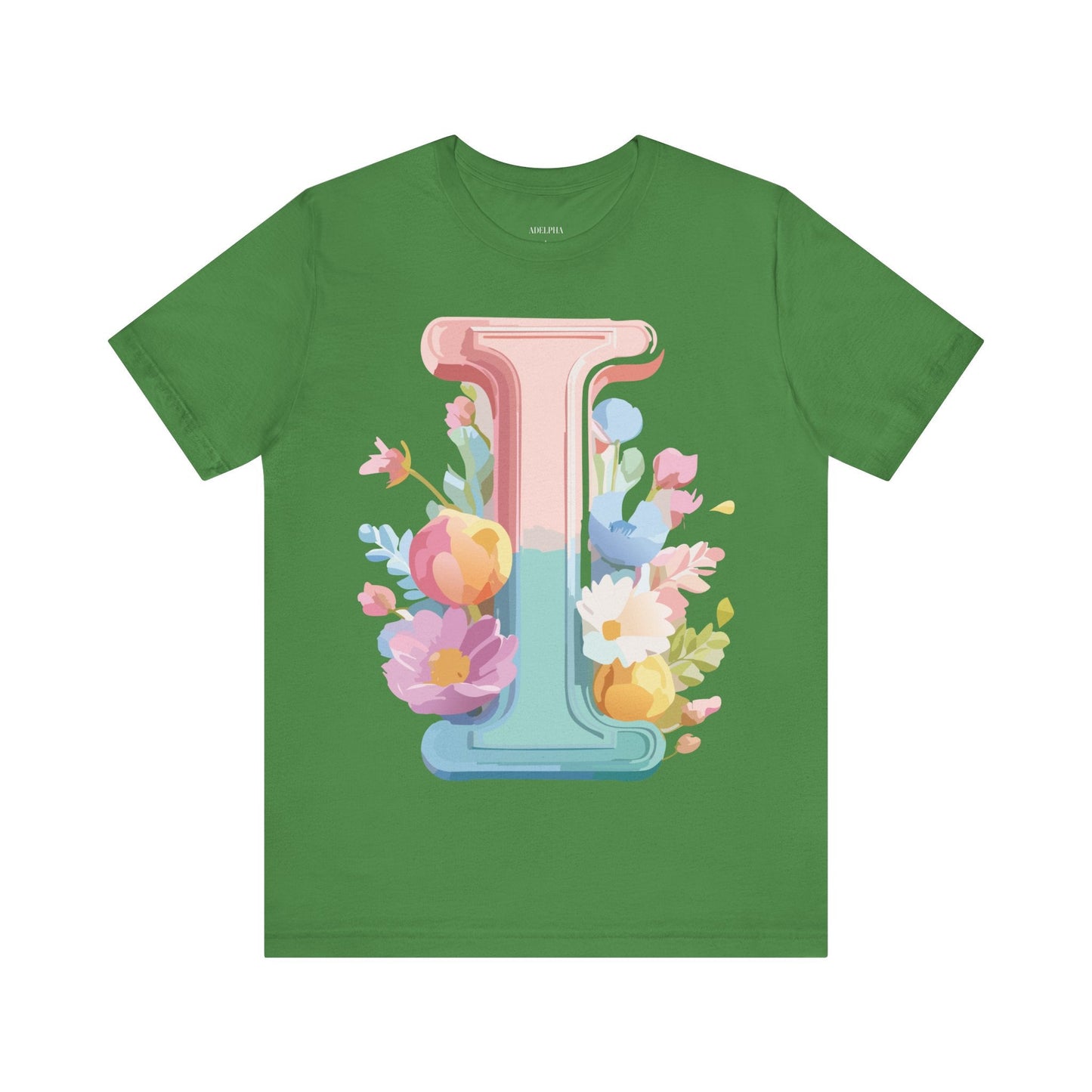 Letter I Shirt Graphic Tee Unisex Short Sleeve Adelpha Vintage Inspired Artwork Design