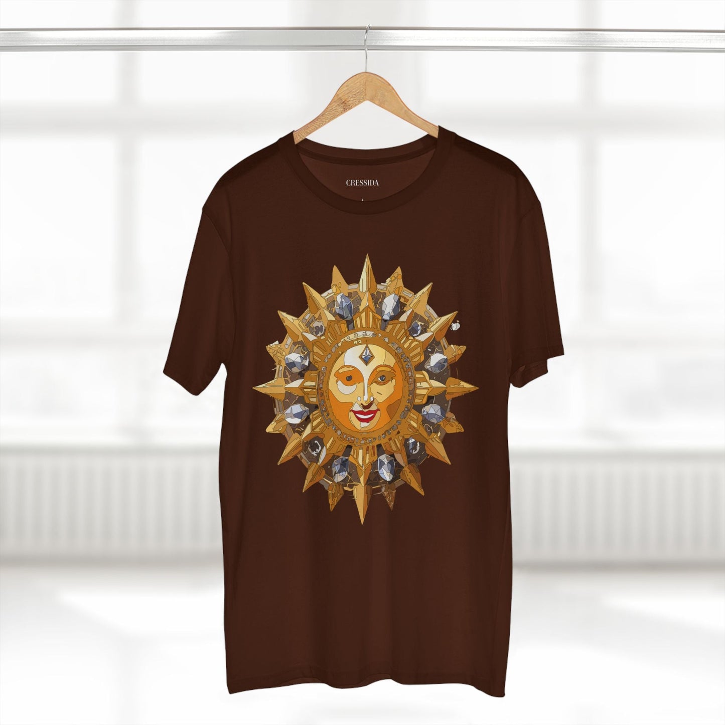 Gold Sun Graphic Unisex 100 Cotton T-Shirt with Golden Art Design 13