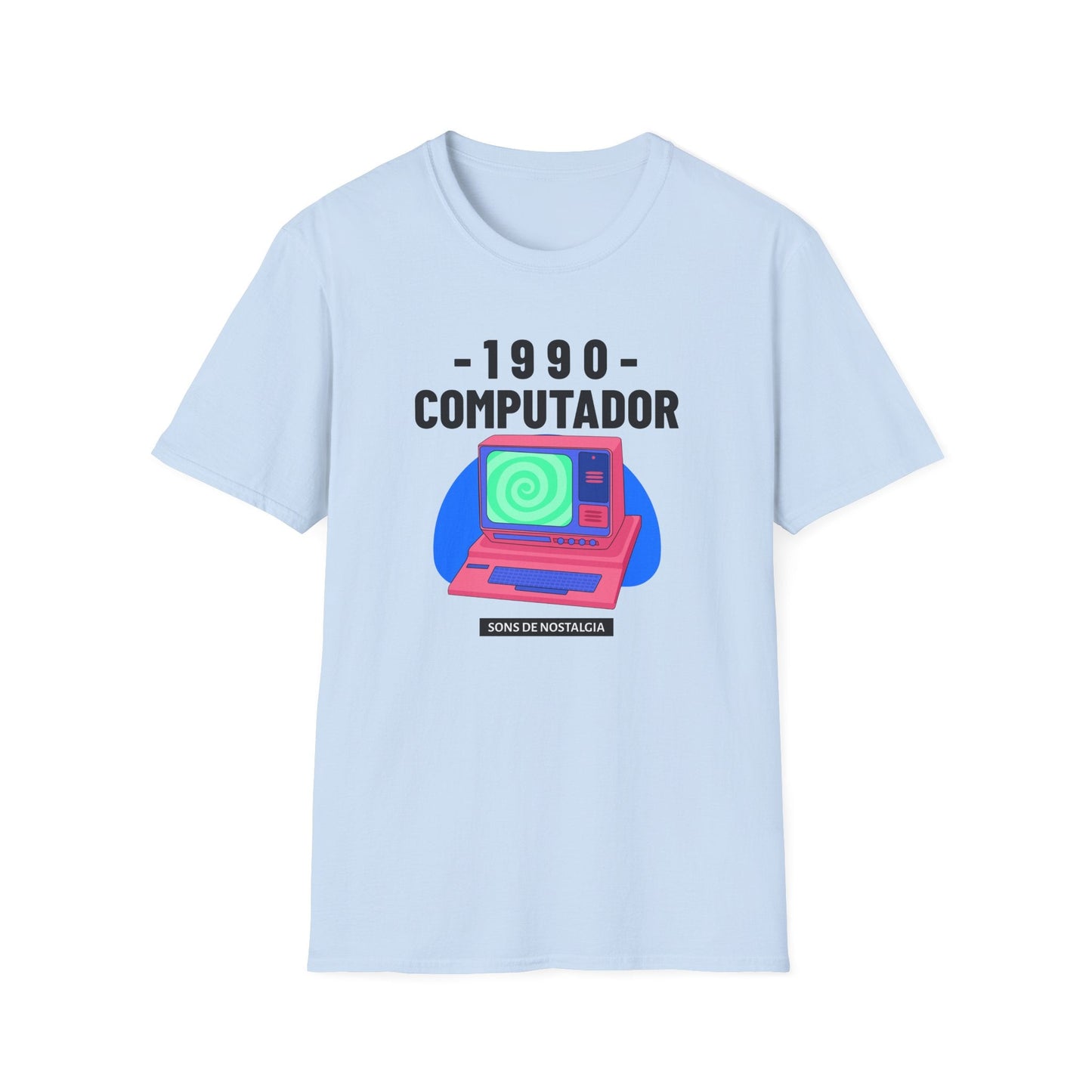 1990 Computador Retro T-Shirt Unisex Cotton Vintage Computer Graphic Tee