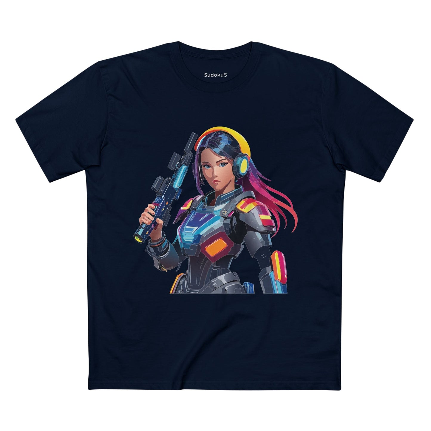 Army-woman Graphic Unisex 100 Cotton Staple Tee 20
