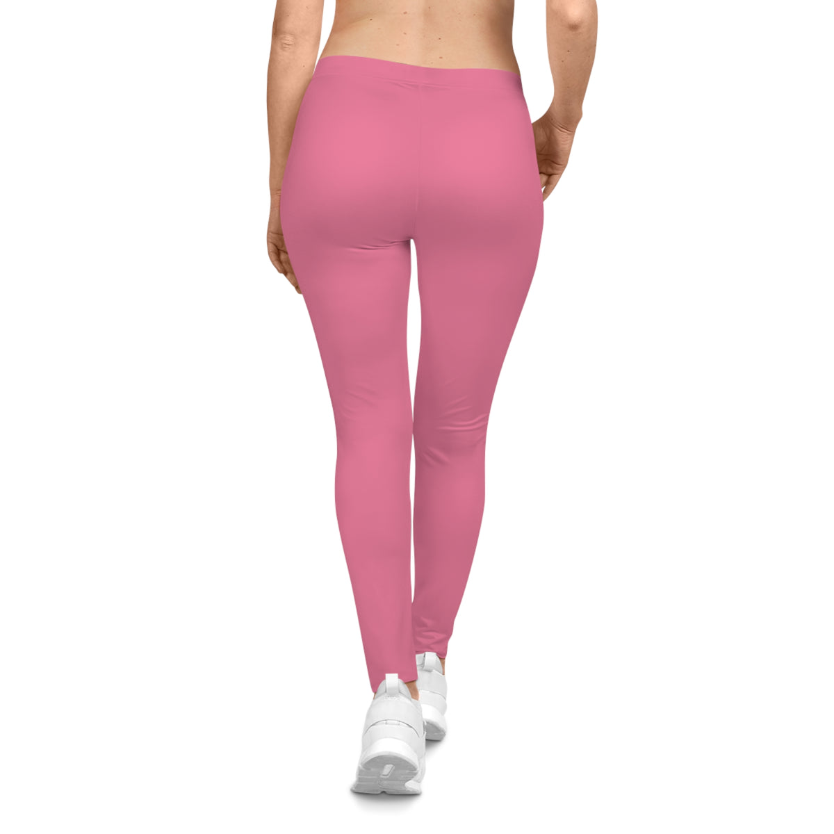 Petal Rouge Rose Pink Color Women's Poly-Span Casual Leggings XS-2XL