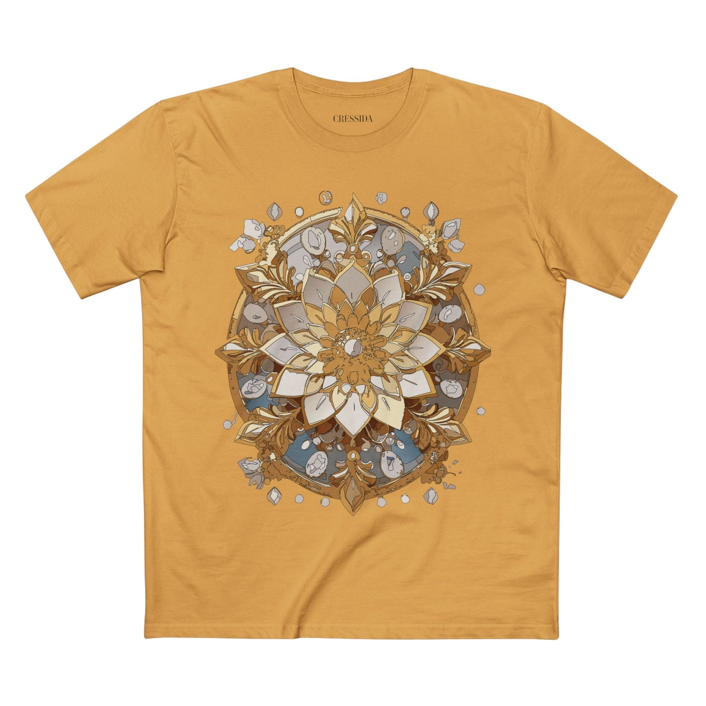 Floral Graphic T-Shirt Unisex 100 Cotton Art Design with Antique Flowers Tee 21