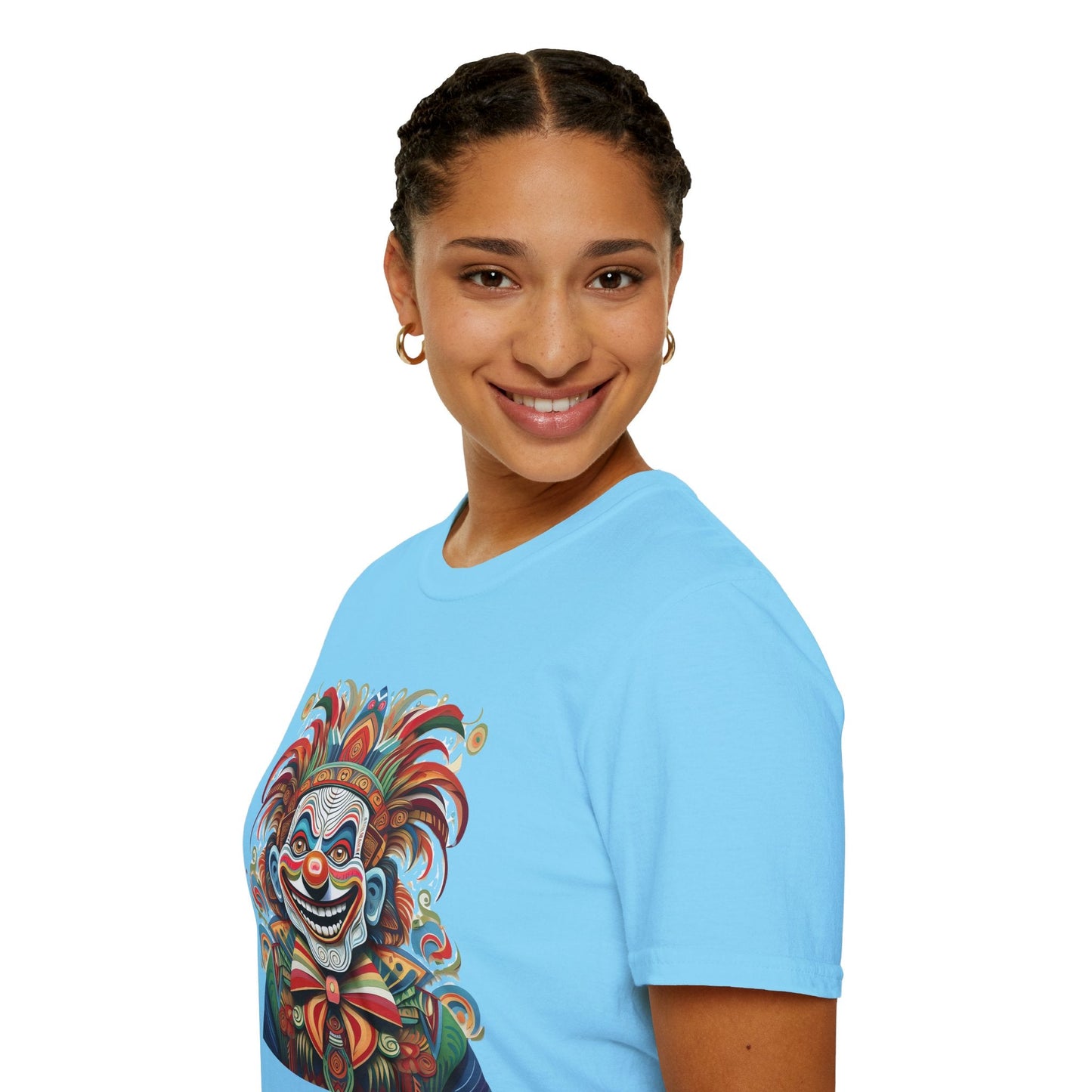 Clown Shirt Unisex Tee Funny Man Circus Shirt Scary Man Tee Gildan Softstyle 64000