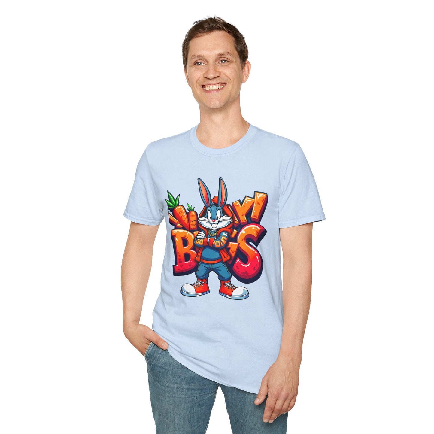 Funny Cartoon Animals T Shirt With Animation Design Unisex Softstyle Graphic Tee Gildan 64000